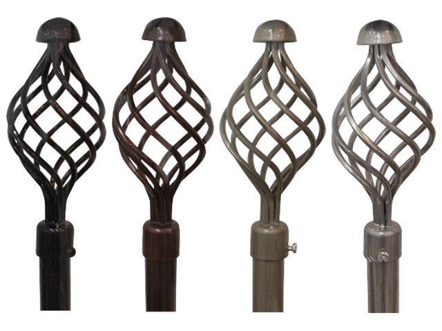CHAM SILVER METAL CURTAIN ROD