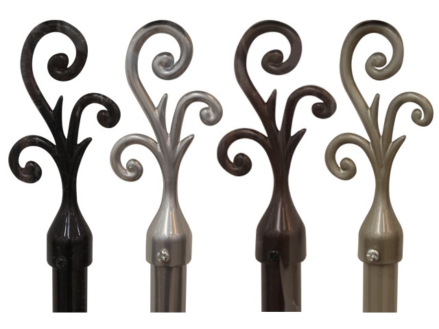 METAL CURTAIN ROD CHAM SILVER