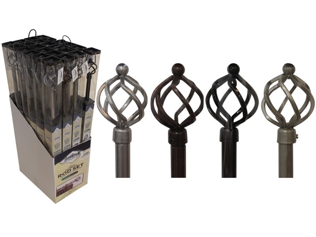 METAL CURTAIN ROD BRASS 28/48