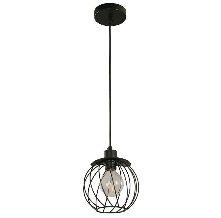 1L HANGING LAMP MATT BLACK 60W