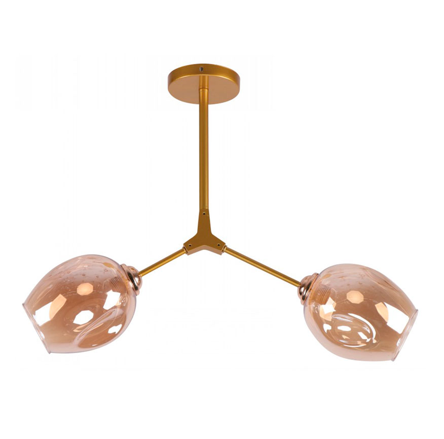 2L CEILING LAMP SATIN GOLD 40W