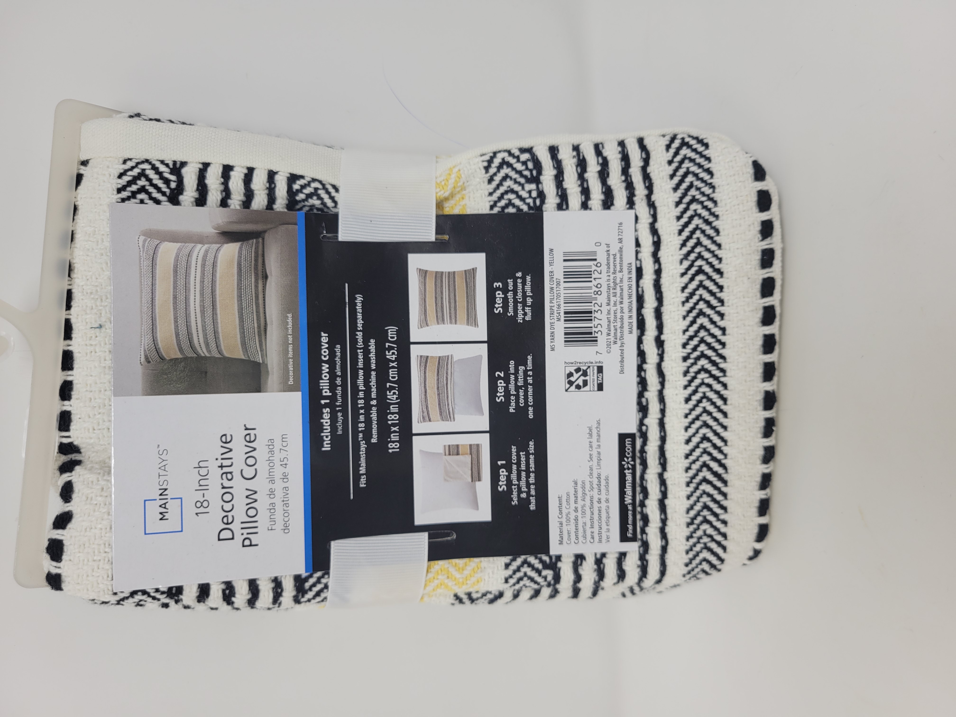 YARN DYE STRIPE PLW COVER 18X18