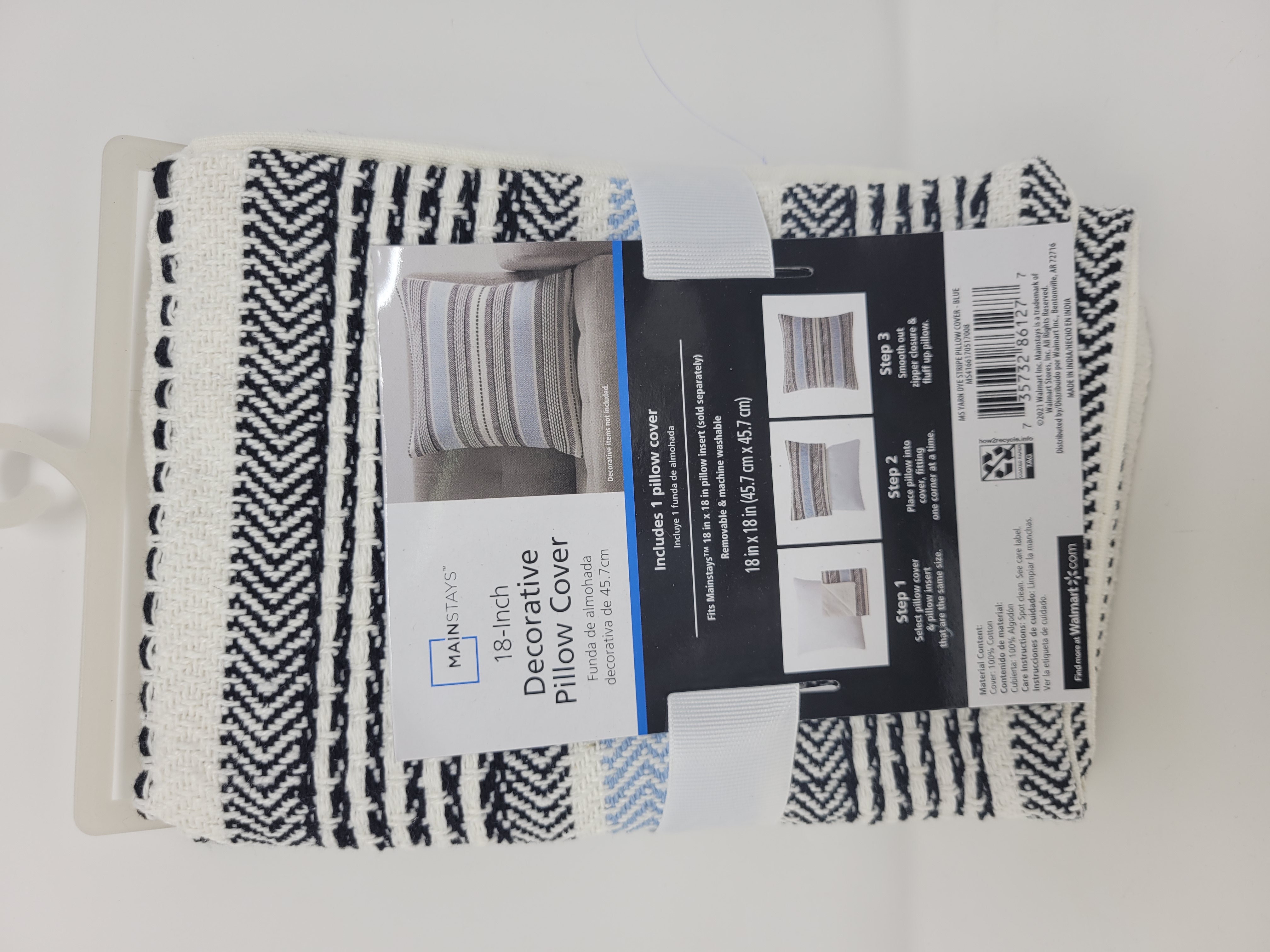 YARN DYE STRIPE PLW COVER 18X18