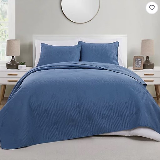 HEXA KING QUILT BLUE 3PC SET