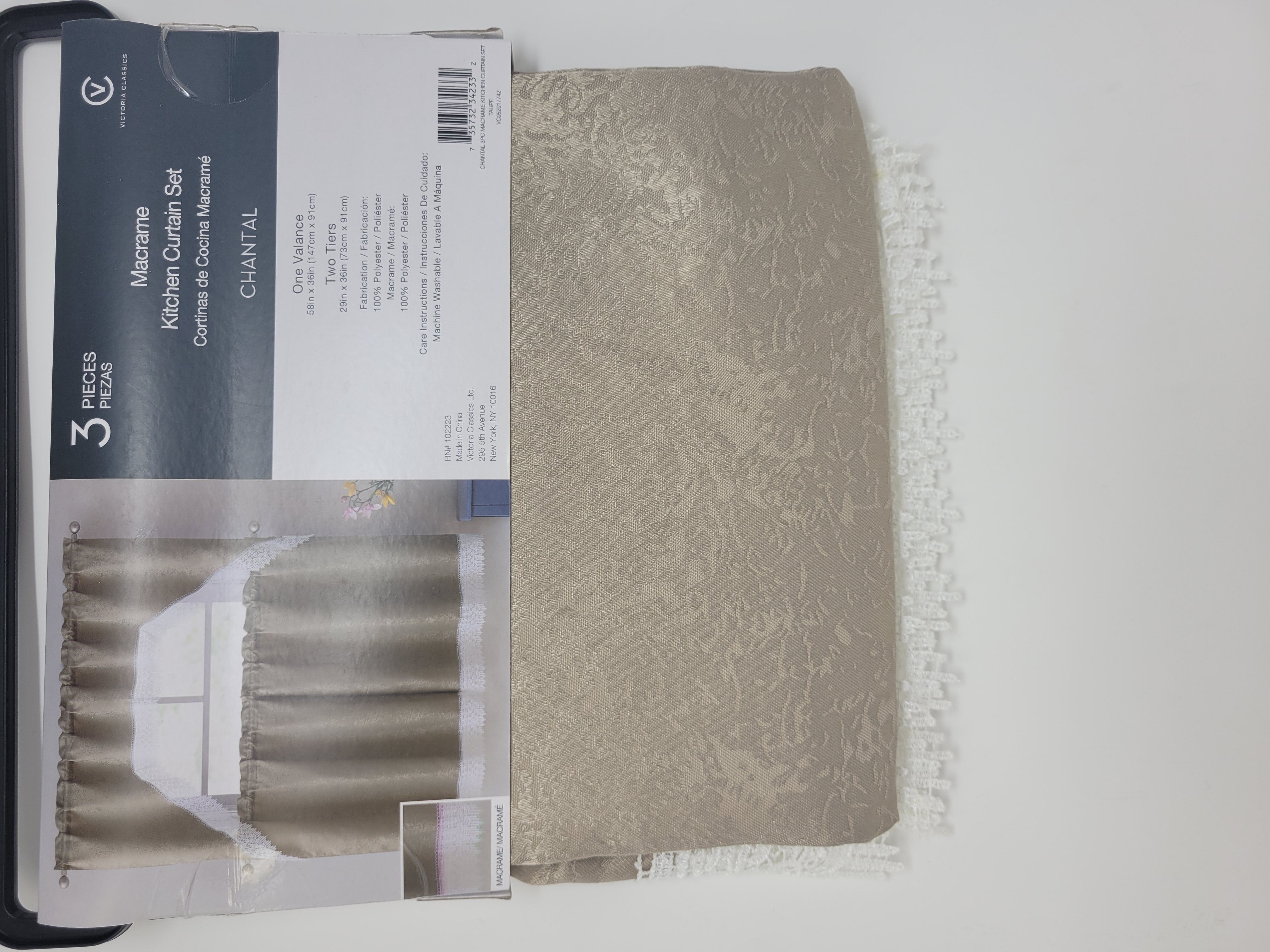 CHANTAL KITCHEN CURTAIN 3PC SET