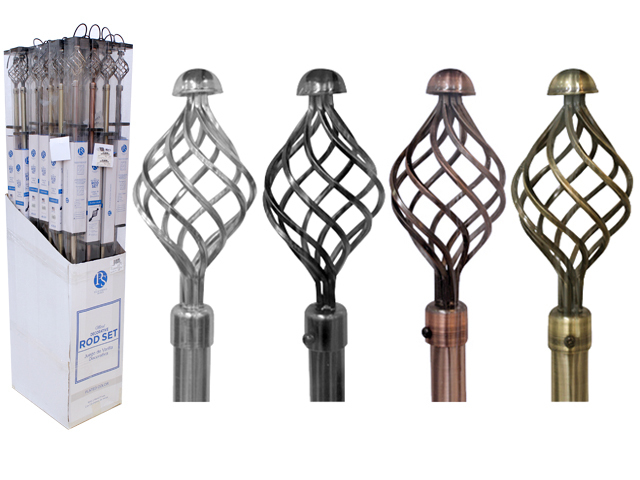 48-84 SILVER METAL CURTAIN ROD