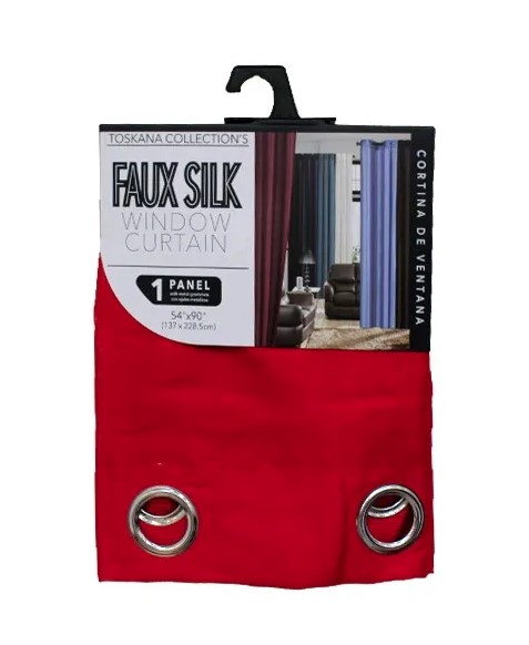 1PC RED WINDW CURTAIN