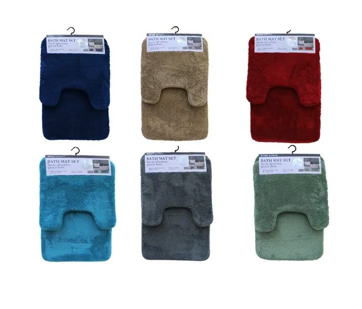 2PCS HIGH PILE SLD BATH SET ASST