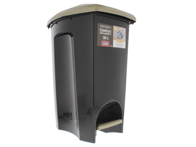 BLK STEP DUSTBIN 30LT