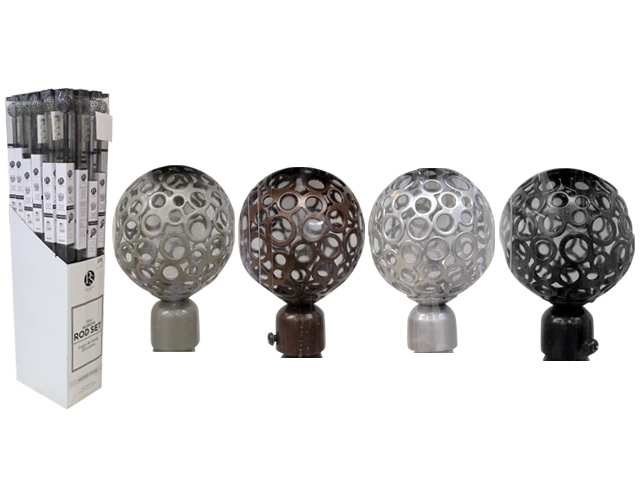 48-84 SILVER METAL CURTN ROD