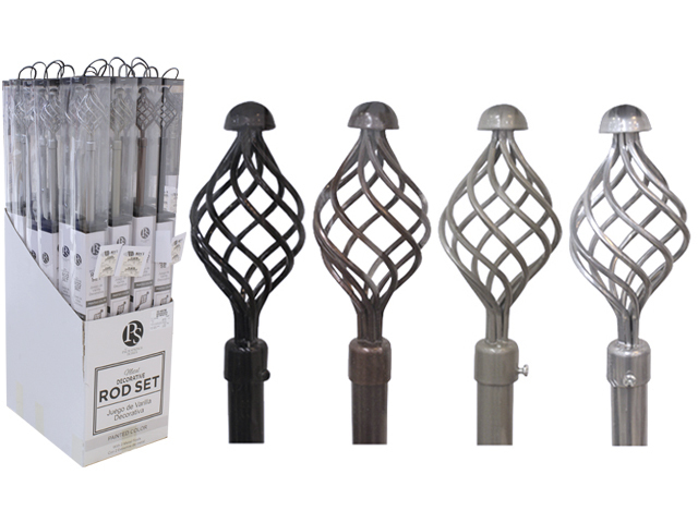28-48 SILVER METAL CURTAIN ROD