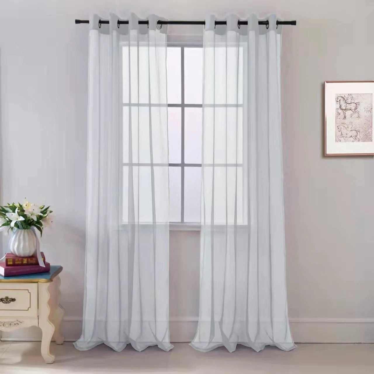 54"X84" SILVER SHEER CURTAIN