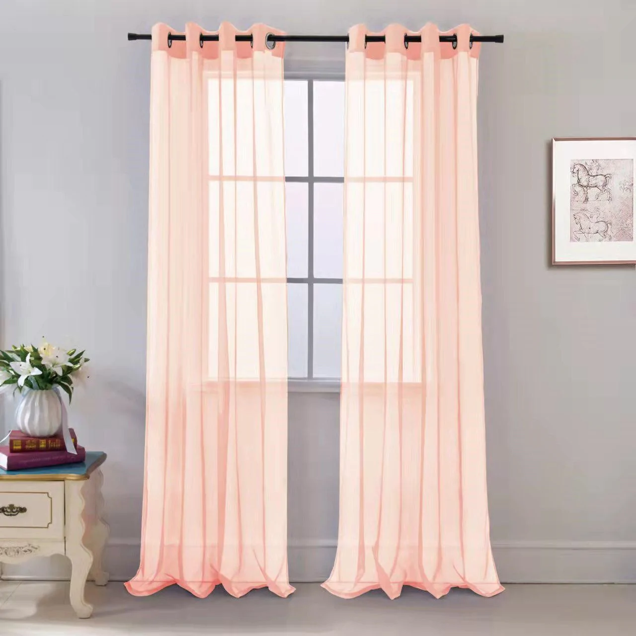 54"X84" BLUSH SHEER CURTAIN