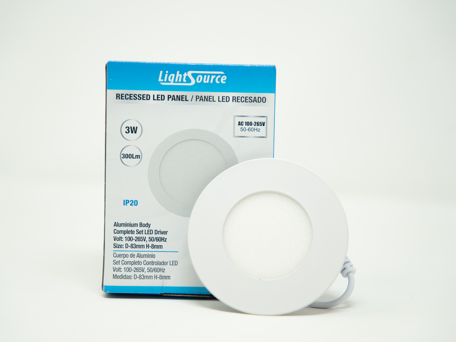 SLIM LED PANEL 3W RND 3000K