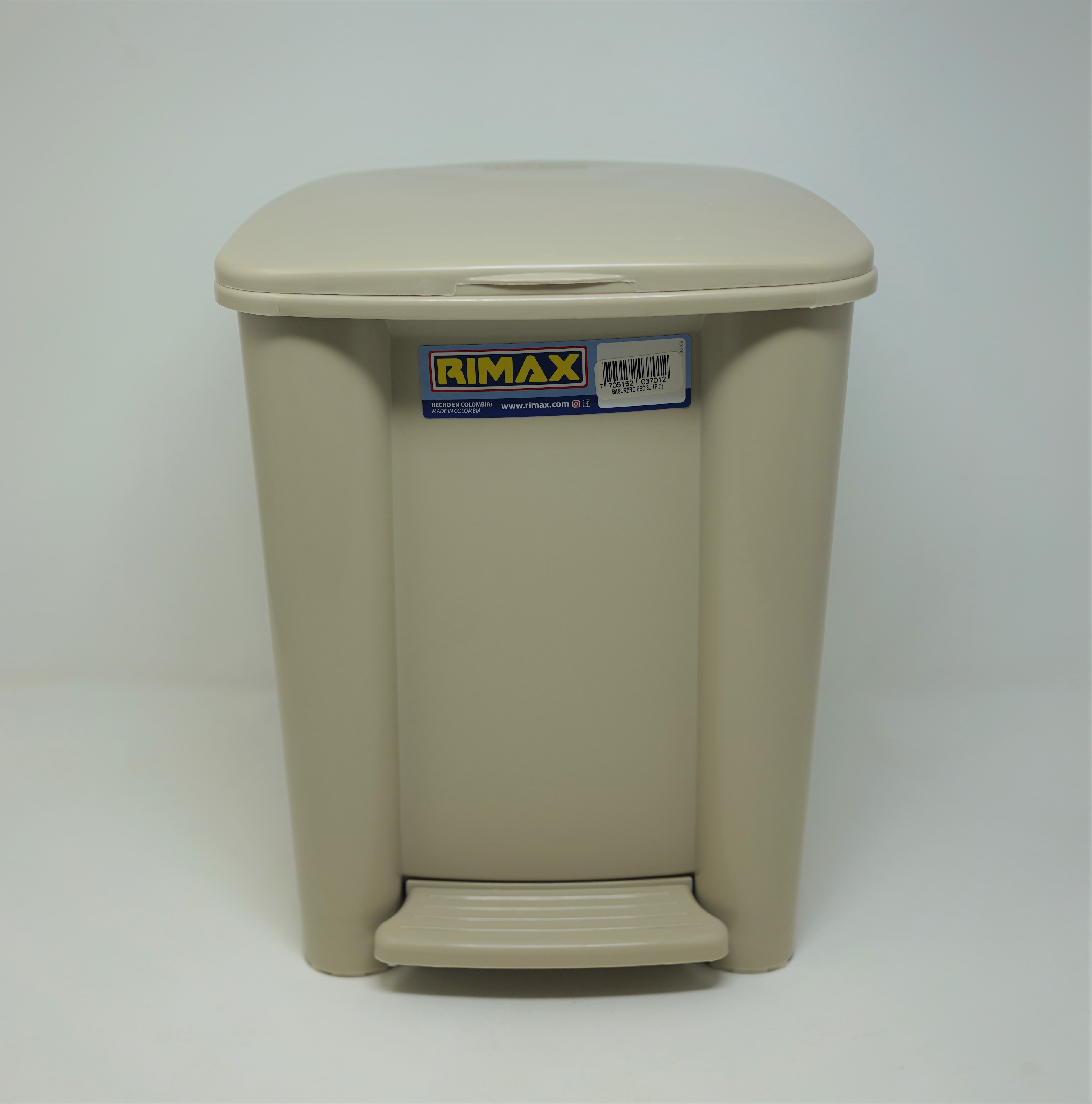 STEP TRASH CAN 8L TAUPE