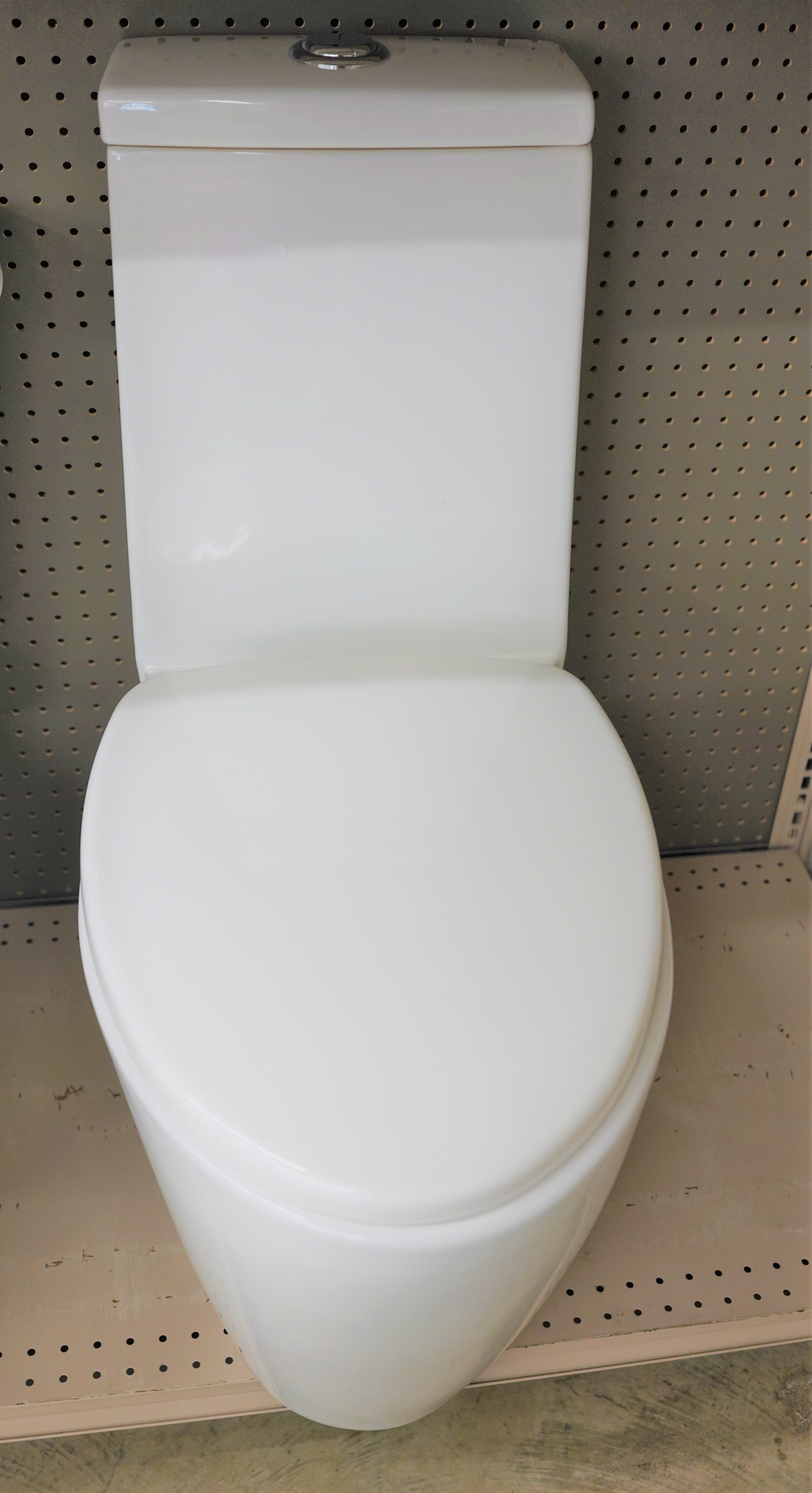 WHITE S-TRAP TOILET TOP FLUSH