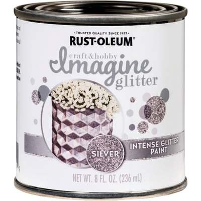 8OZ SILVER GLITTER PAINT