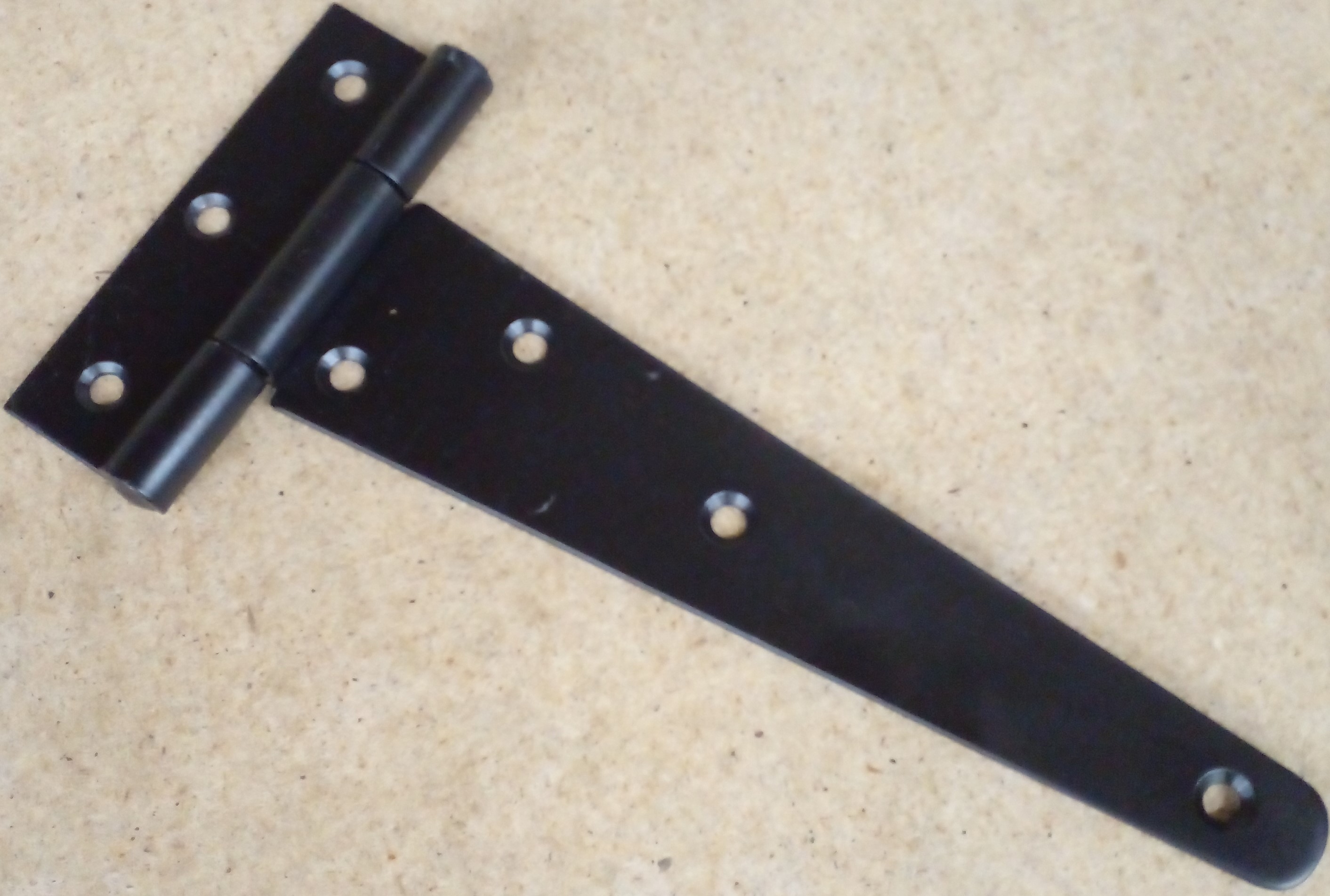 Tee  Hinge  Heavy  Black  8"