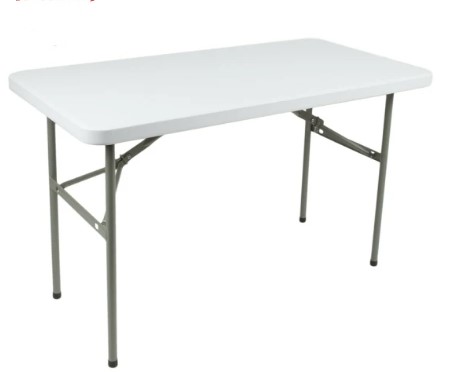 4FT WHITE GARDEN TABLE
