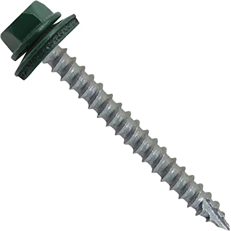 14X2-1/2X3/8" ROOF SCREWS GREEN