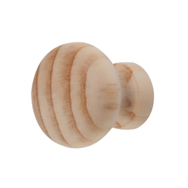 KNOB WOOD PINE 45MM