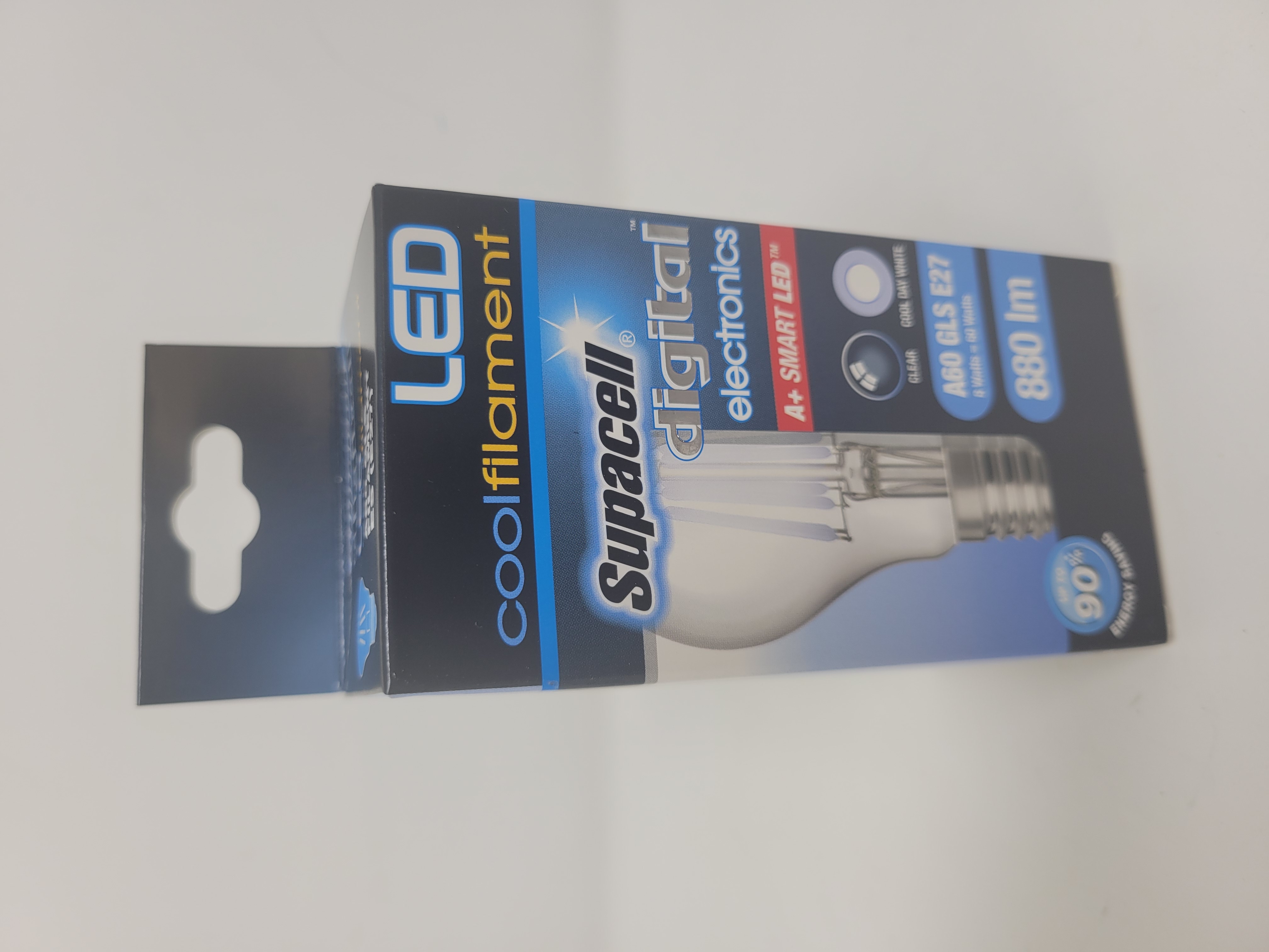 GLS A60 E27 CLEAR 8W 6500K