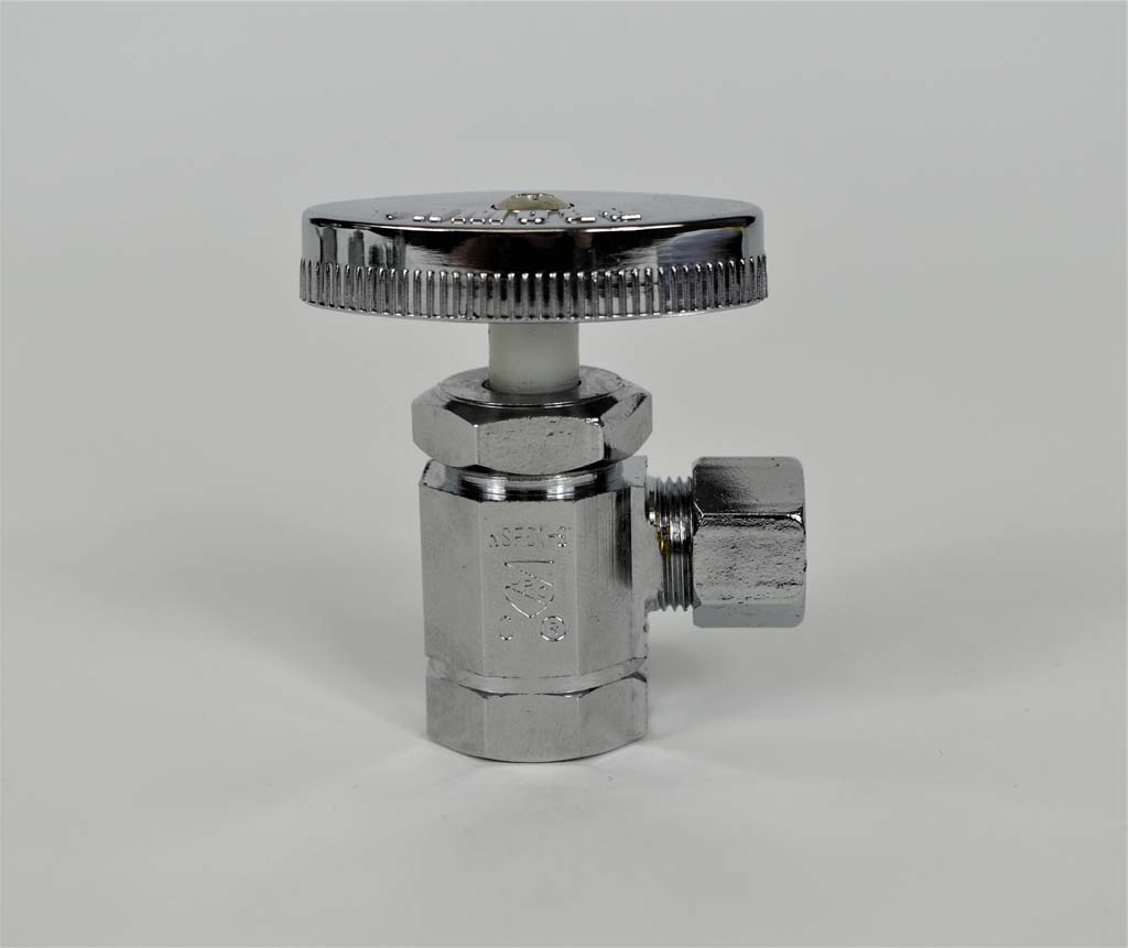 BRASS ANGL VLV 1/2X3/8 COMP