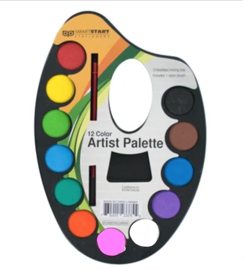 WATERCLR PAINT W/MIXING TRAY