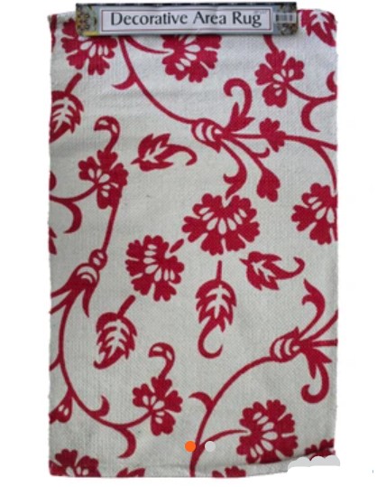 20''X32'' FLWR & PLN WOVEN RUG