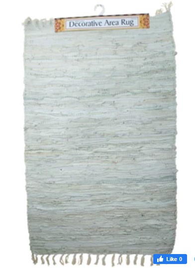 SOLID COLOR LEATHER CHINDI RUG
