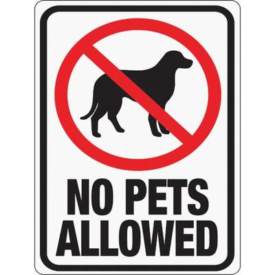 NO PETS ALLOWED SIGN