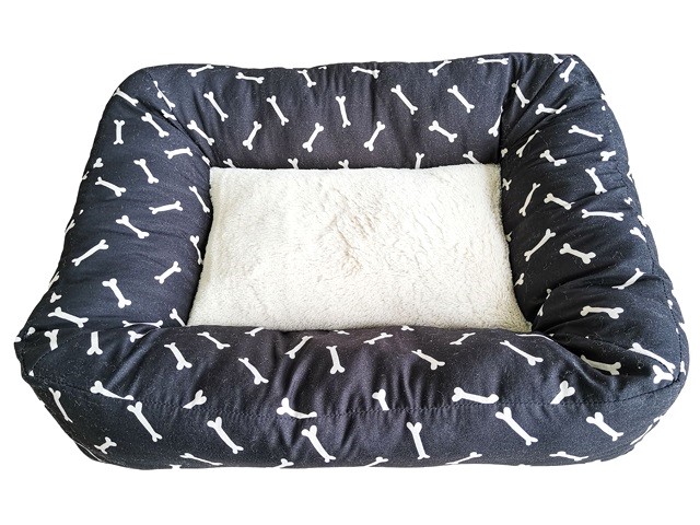 PET BED BLACK/BEIGE