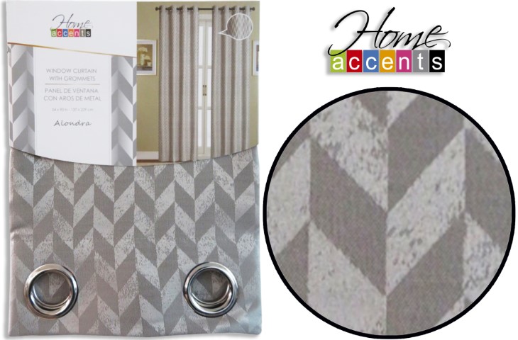 54X90 GREY ALONDRA CURTAIN