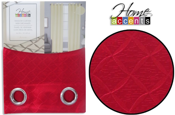ANNE BURGUNDY WINDW CURTAIN