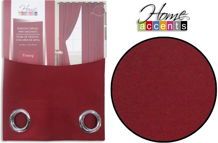54X90 BLOOD RED WINDW CURTN