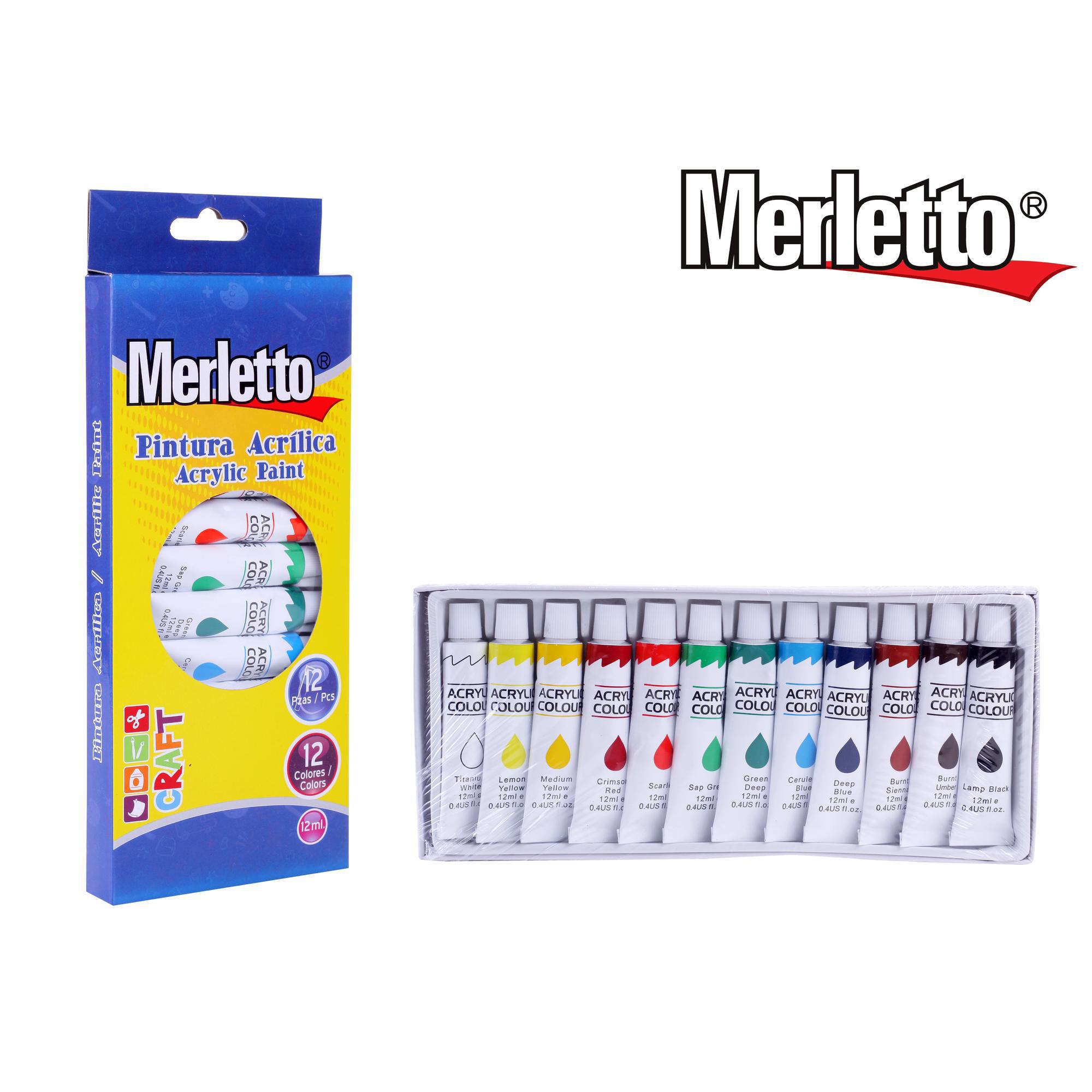 ACRYLIC PAINT SET 12ML 12PCS