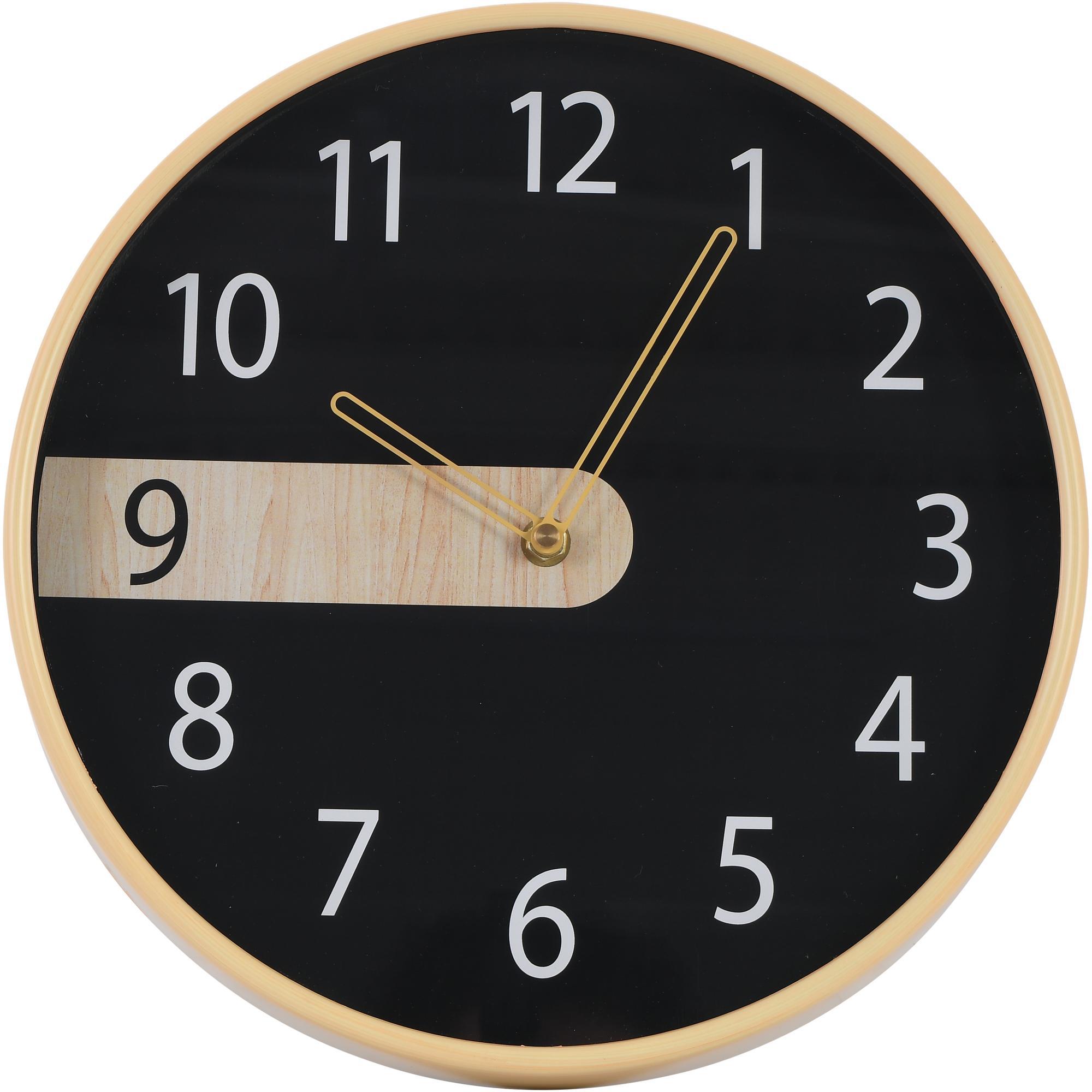 12" BLACK WALL CLOCK