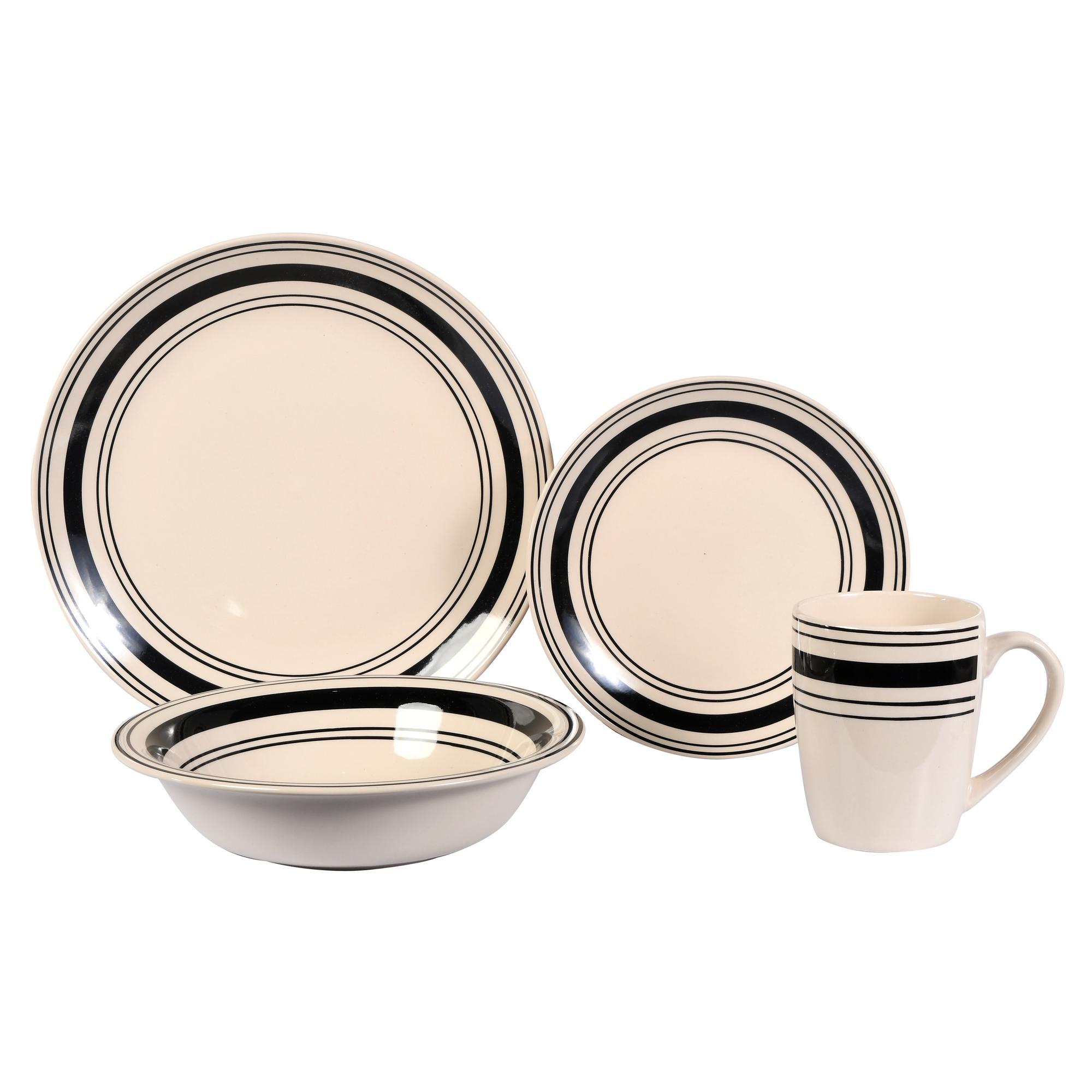 16PCS BRWN DINNER SET