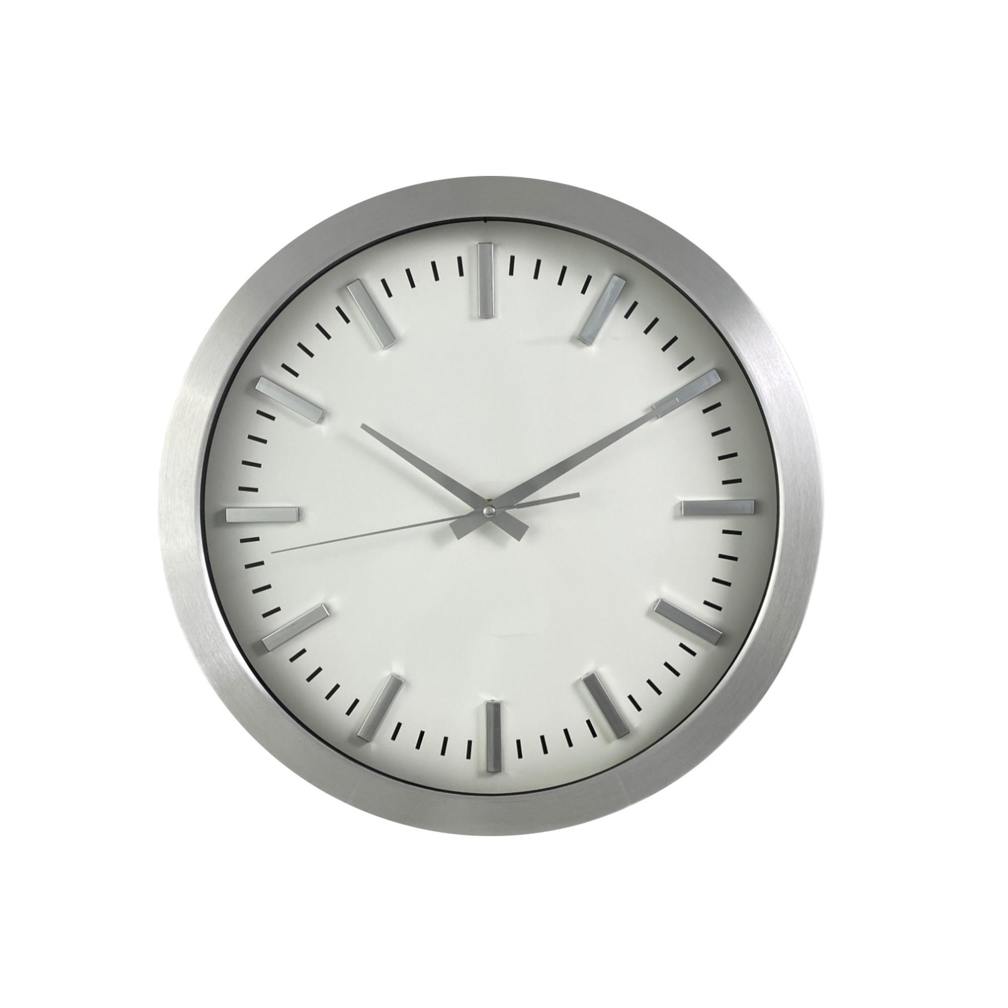 16" SILVER WALL CLOCK