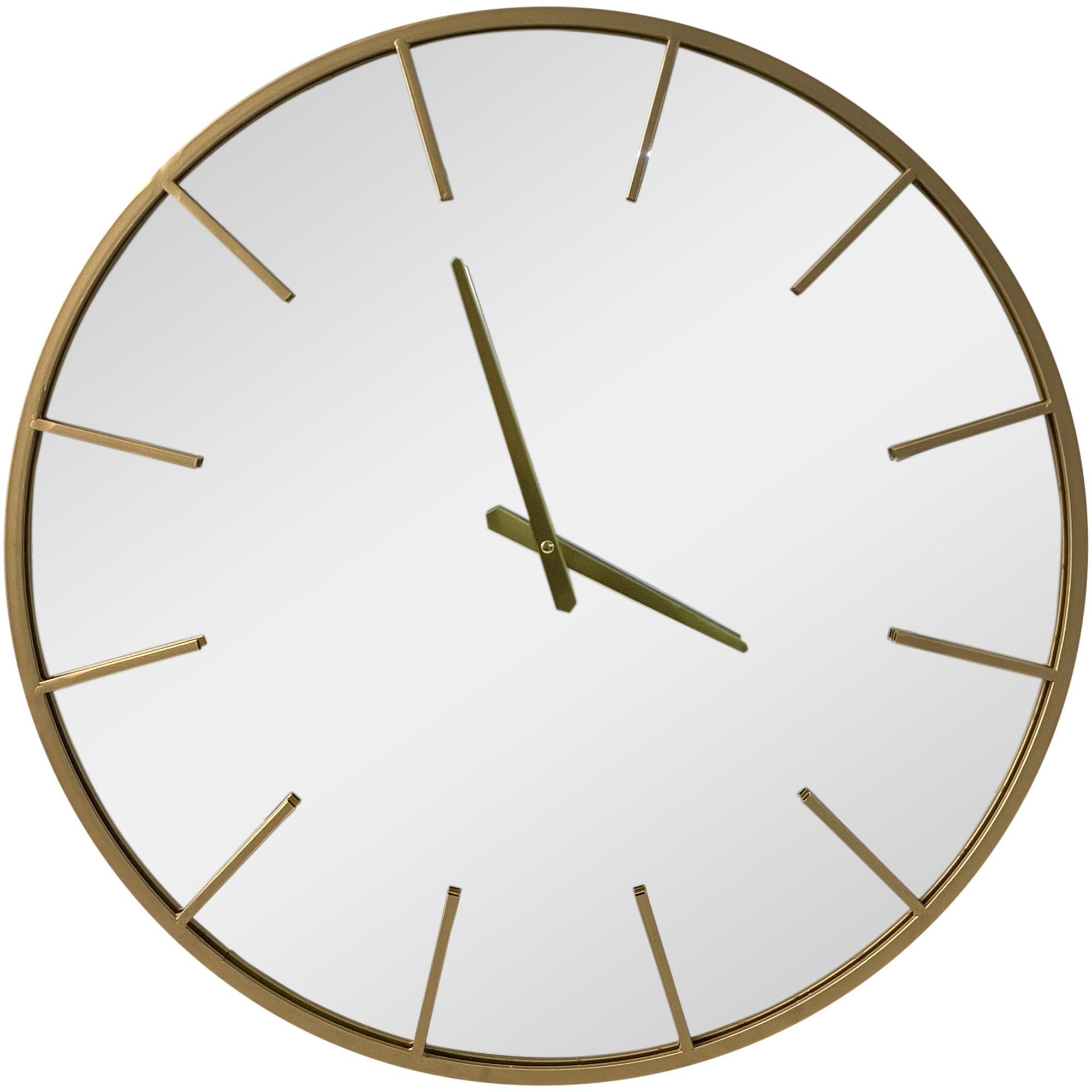 24"GOLD MIRR WALL CLOCK