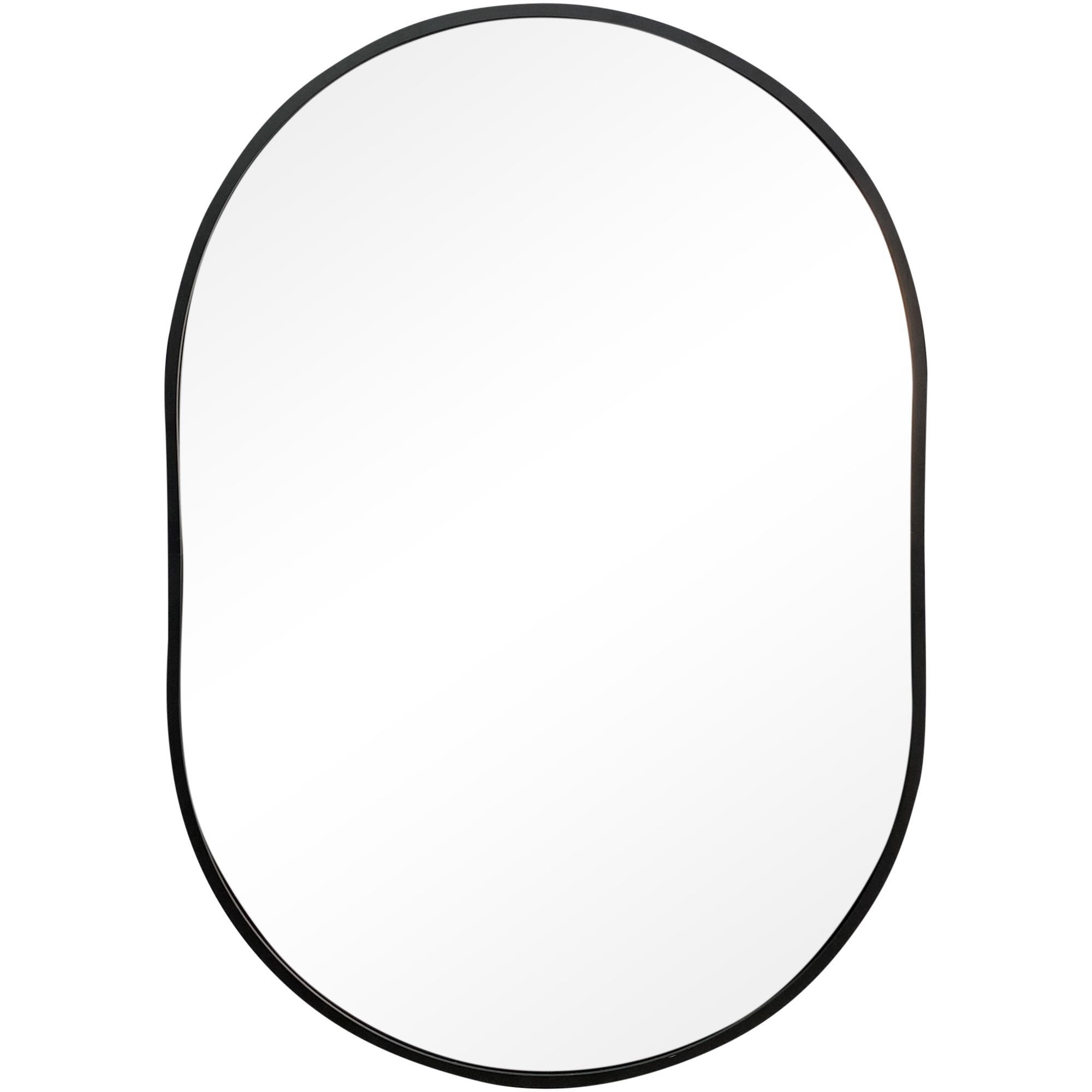 BLACK OVAL MIRROR