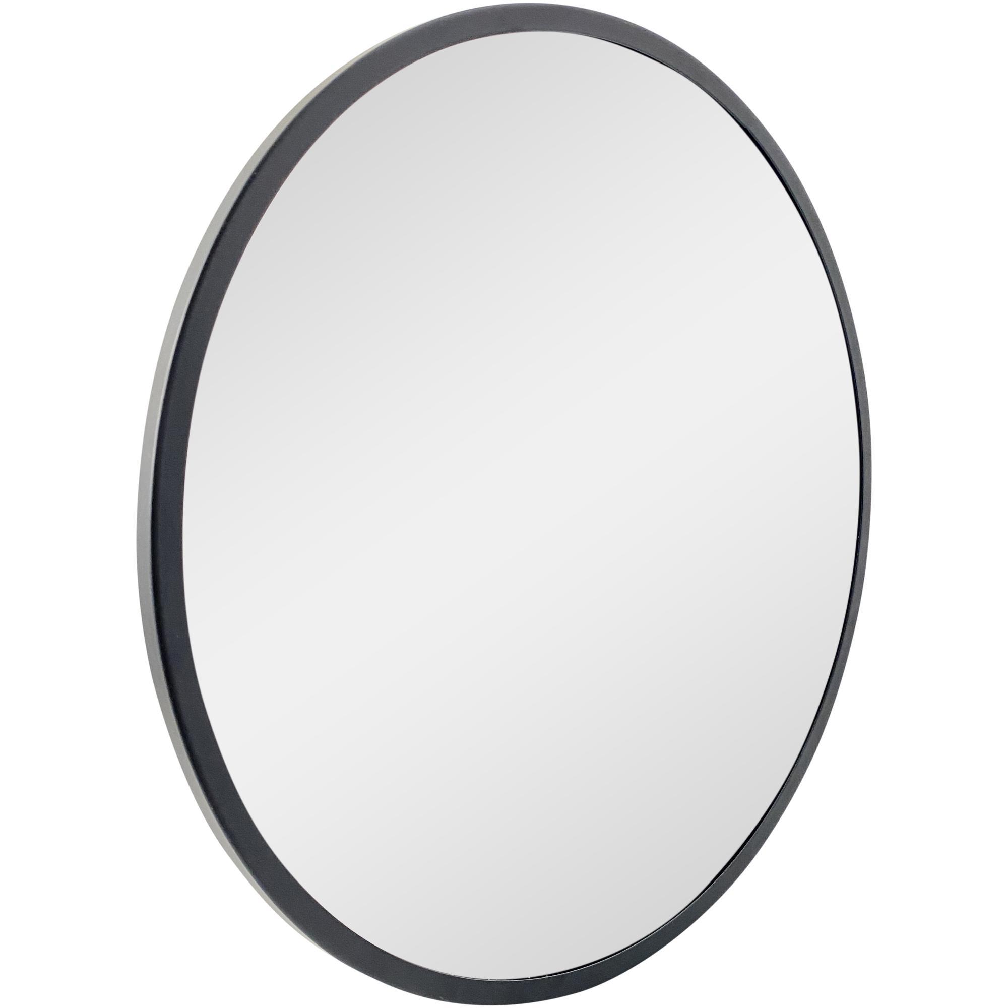 20" BLACK WALL MIRROR