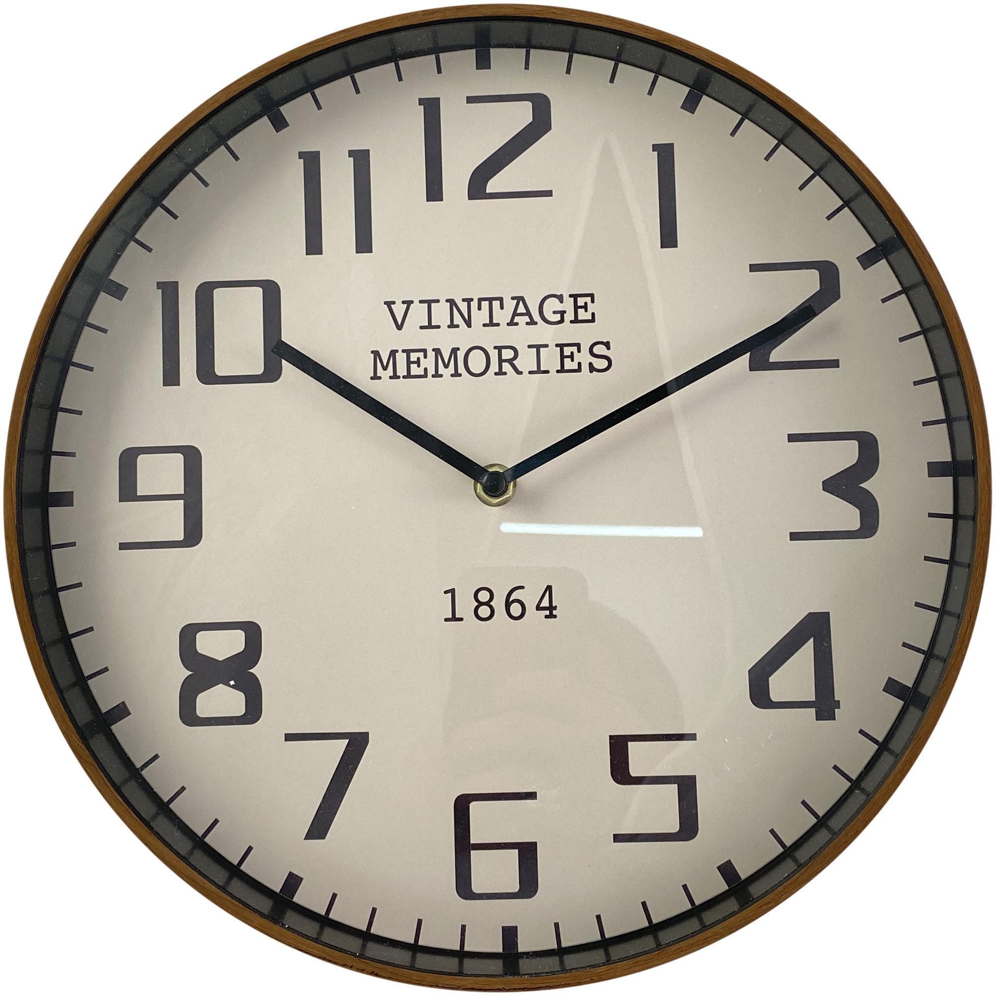 12" WOODEN WALL CLOCK