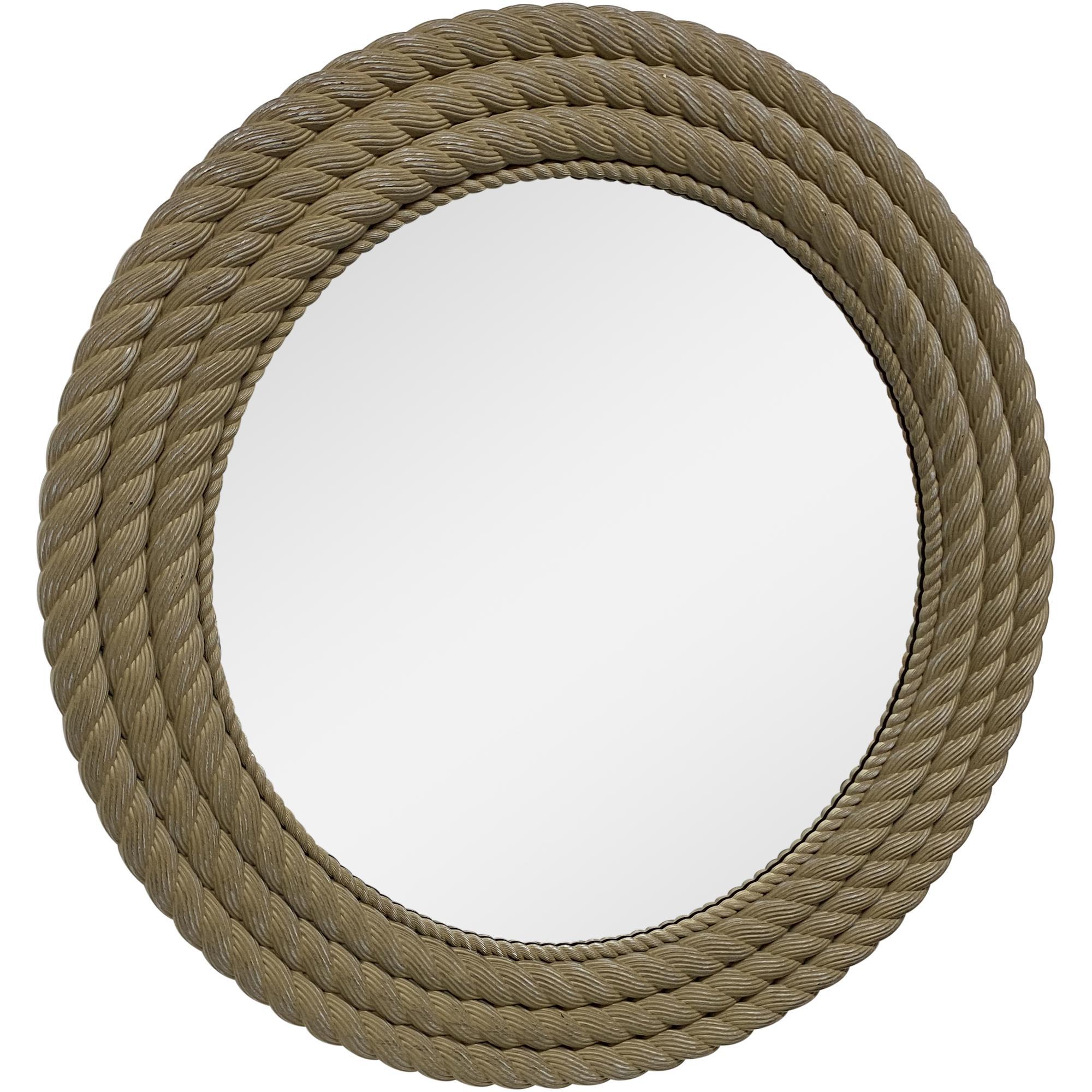 32" TAN DECOR MIRROR