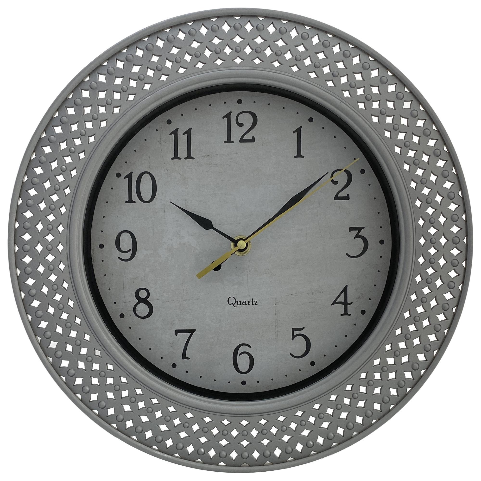 12" SILVER WALL CLOCK