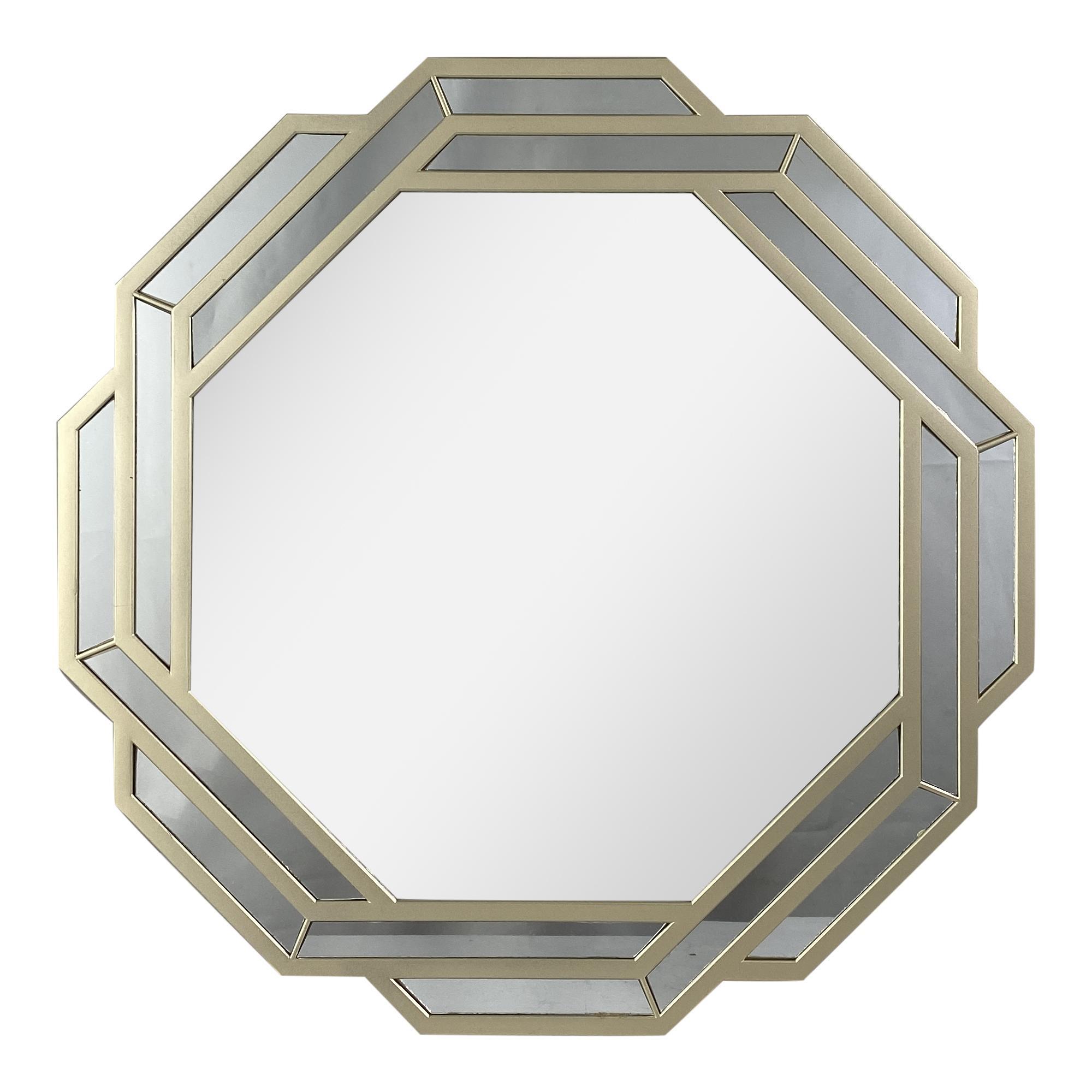 7" GOLD/SLVR DECOR MIRROR