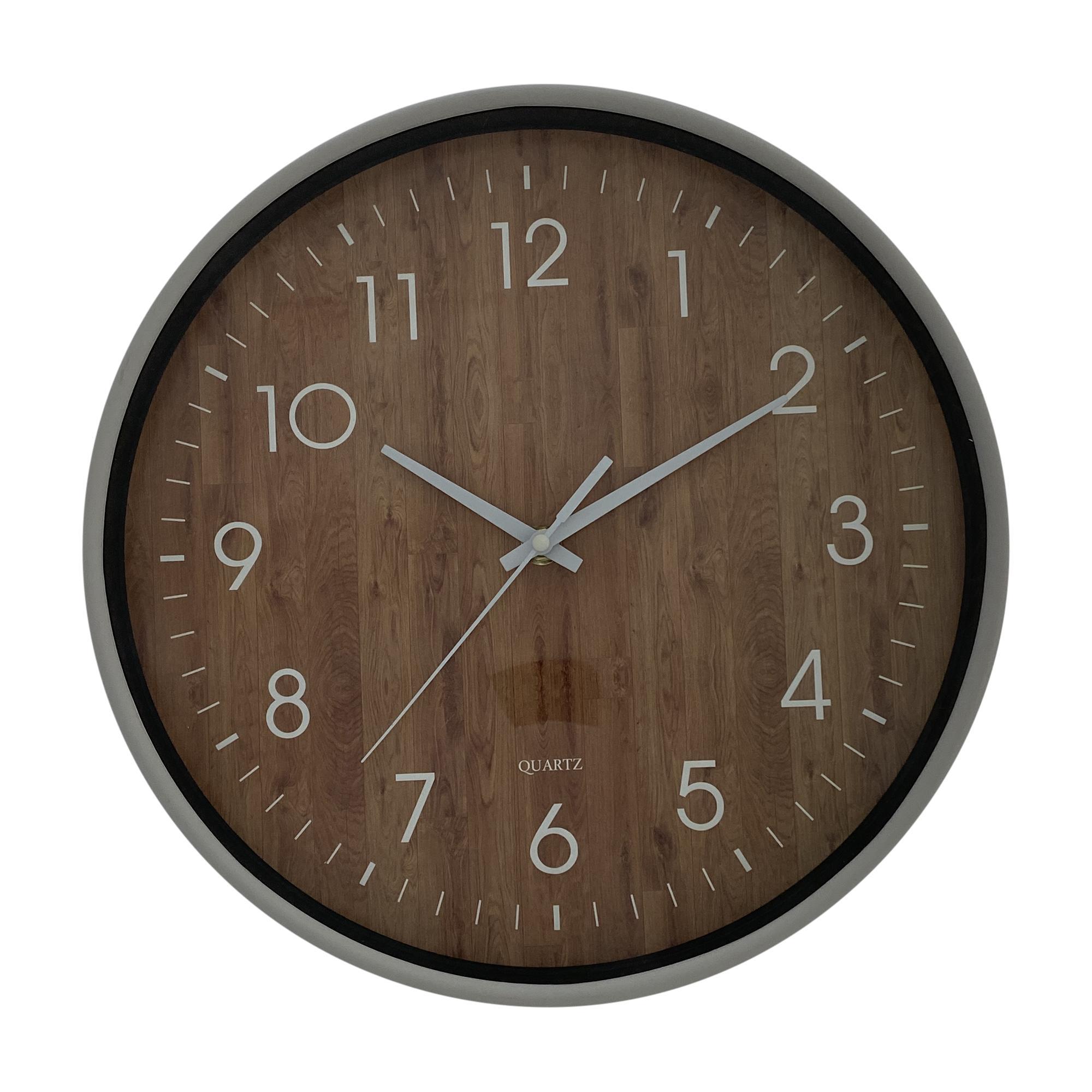 12" WOODEN WALL CLOCK