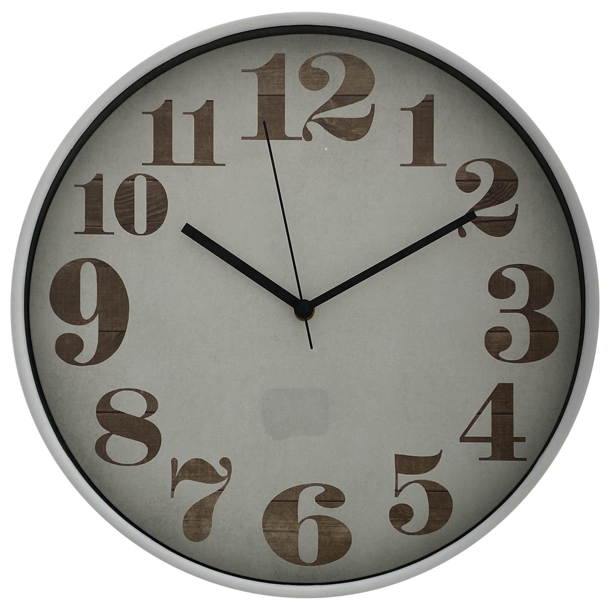 14" SILVER WALL CLOCK