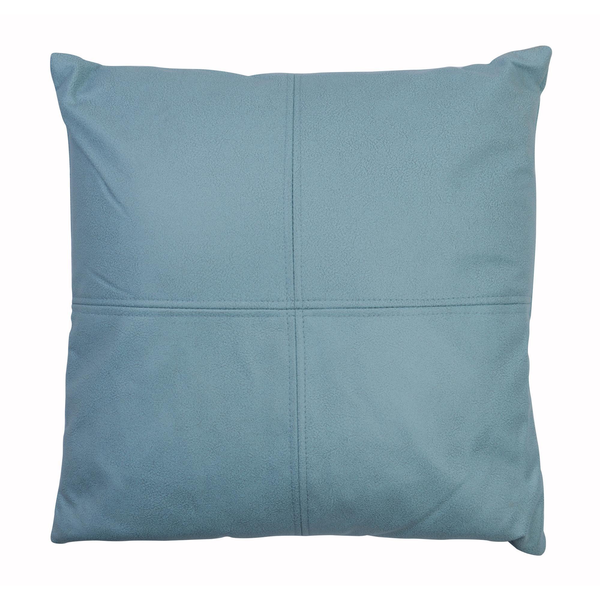 18X18 BLUE SOLID CUSHION