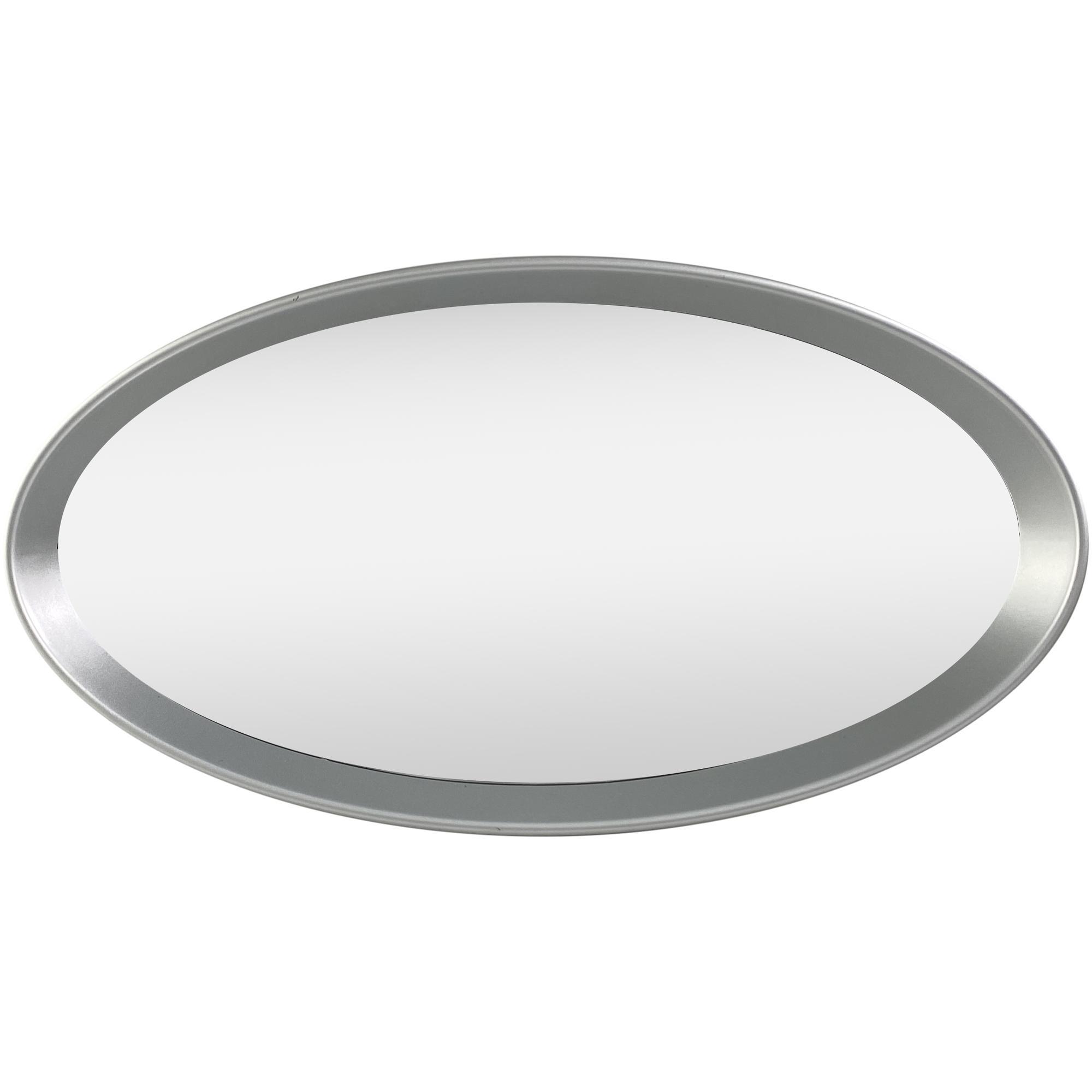 SILVER ROUND MIRROR
